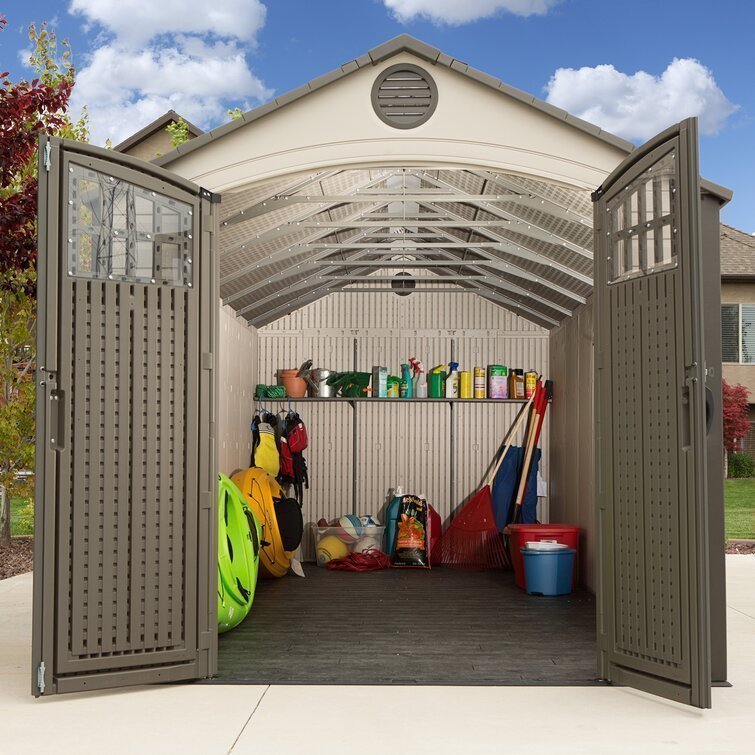 D Plastic Storage Shed 8 ft. W x 20 ft - Image 8