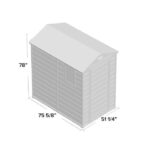 Keter Manor 4 ft. W x 6 ft. D Vertical Resin Outdoor Storage Shed Ideal For Patio - Image 14